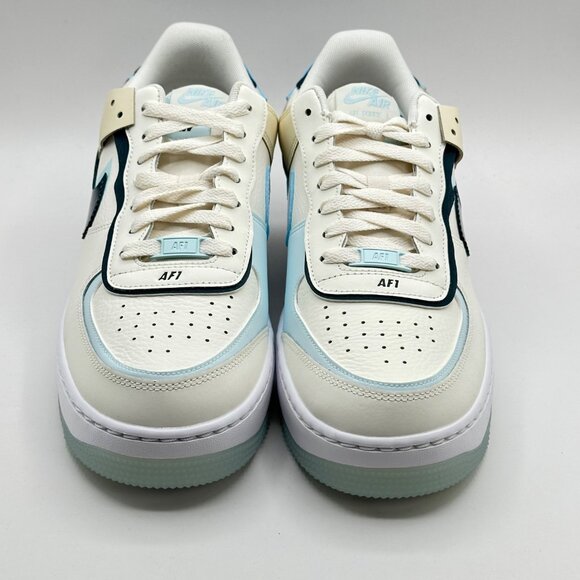 Women's Nike Air Force1 Shadow Sail-Armory Navy-Glacier Blue DZ1847-107 Sz 11 - Picture 3 of 12